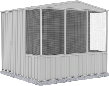 Absco Chicken Coop 2.26mW x 2.22mD x 2.00mH Zincalume - Shed City